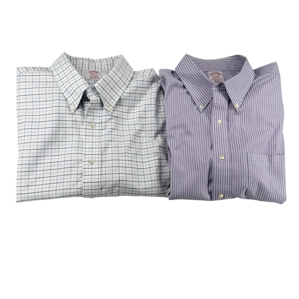 Brooks Brothers Madison Polo Shirt Dress Button Down Men 17.5 35 Supima Cotton